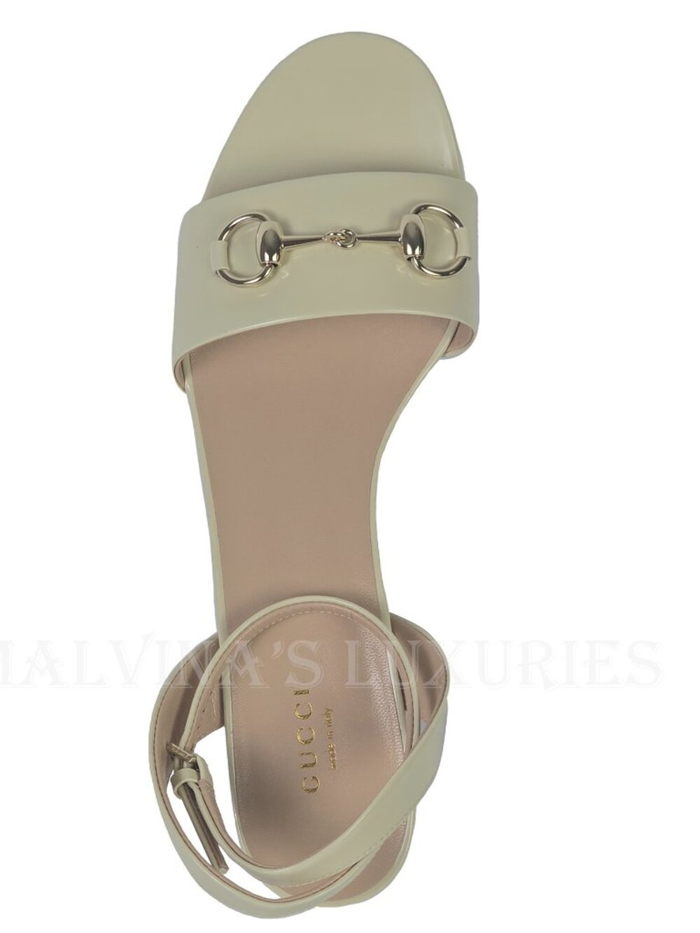 GUCCI SHOES LADY IVORY LEATHER PLATFORM HORSEBIT SANDALS sz 39 9 US - Picture 12 of 17
